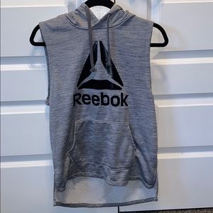 Gray Reebok Sleeveless Tank with Hood